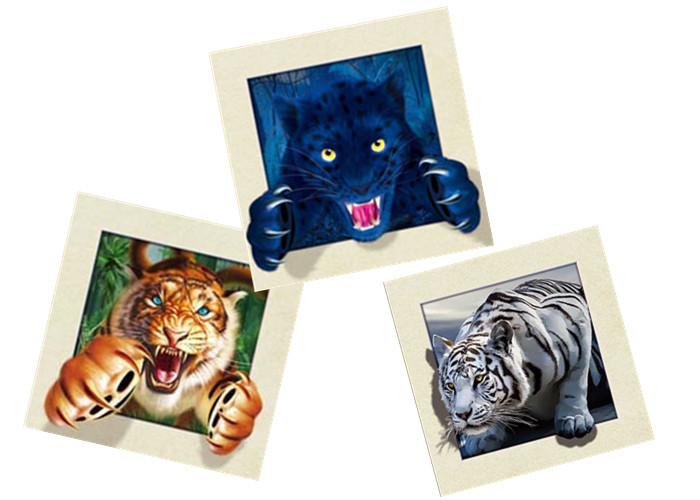 Office / Hotel Decoration Animal Picture 5d Lenticular Picture With Frame
