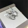 Buy cheap Luxury jewelry Luxury Jewelry Double circle ring material 18k white gold yellow gold rose gold diamond ring from wholesalers