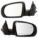 Jeep Cherokee Black Plastic Car Exterior Mirror Electronic Heating Defogging