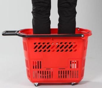 Buy cheap Mobile Trolley Baskets With Casters from wholesalers