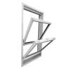 Buy cheap OEM Up And Down UPVC Double Hung Window Slim Frame from wholesalers