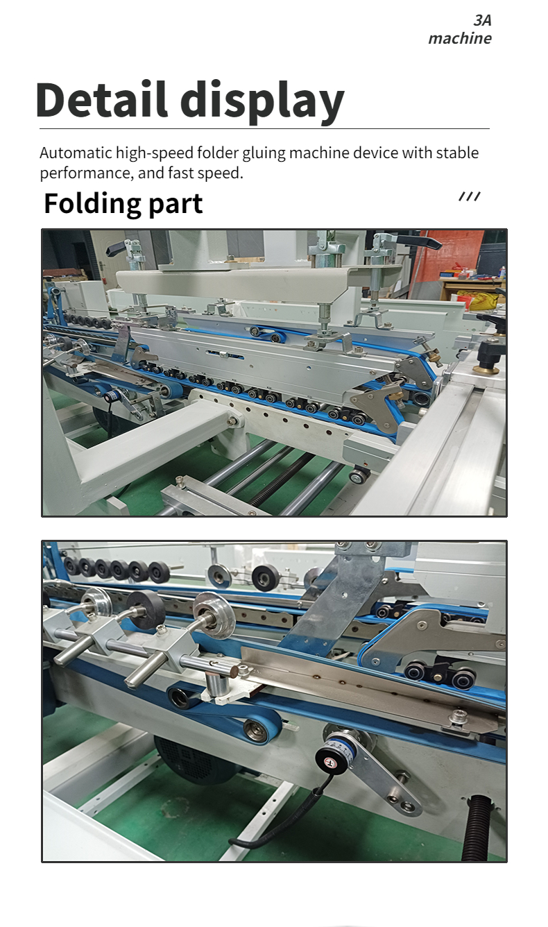 Book Cover Double Side Folder Gluer Machine with Max Liner Speed of 250 Meter/ Minute