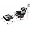 Buy cheap 5 Spoke Base 0.4cbm Swivel Leather Armchair With Footrest from wholesalers