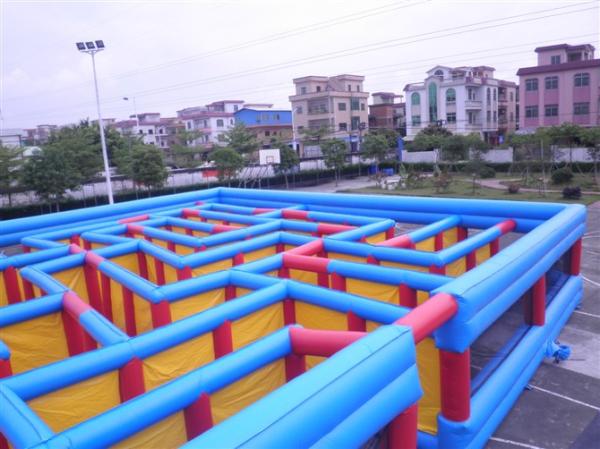 Buy cheap PVC Tarpaulin Inflatable Maze Playground , Inflatable Sports Games Fun from wholesalers