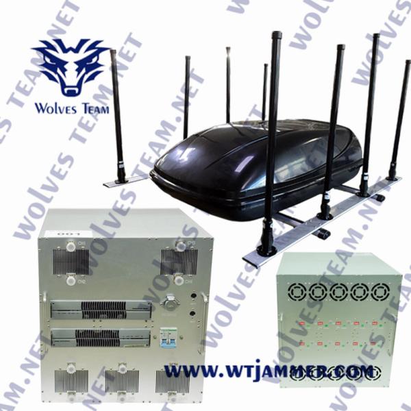 Buy cheap VIP Protection Outdoor Military Vehicle Mobile Cell Phone Signal Jammer Blocker VHF 135MHz UHF 300/400MHz Signal Jammer from wholesalers