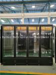 Upright 4 Glass Doors Display Fridge Supermarket Refrigerated Showcase
