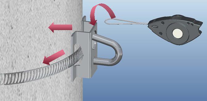 Hoop Fastening Retractor for Pole