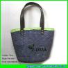 Buy cheap LUDA navy blue handbags wholesale wheat straw bags for summer from wholesalers