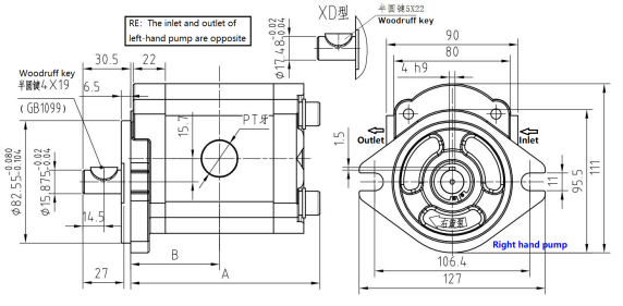 Excavator Spare Parts Micro Transfer Oil Transfer Micro Hydraulic Oil Gear pump For Diesel