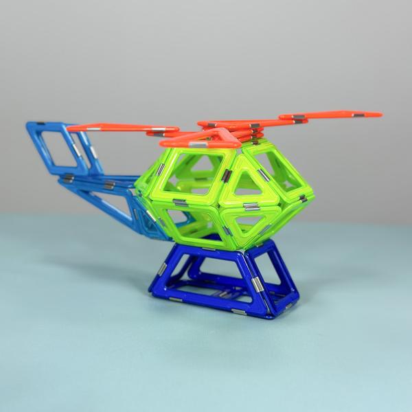 Buy cheap Engineering Vehicle Helicopter Stem Magnetic Tiles Building Sets Children DIY from wholesalers