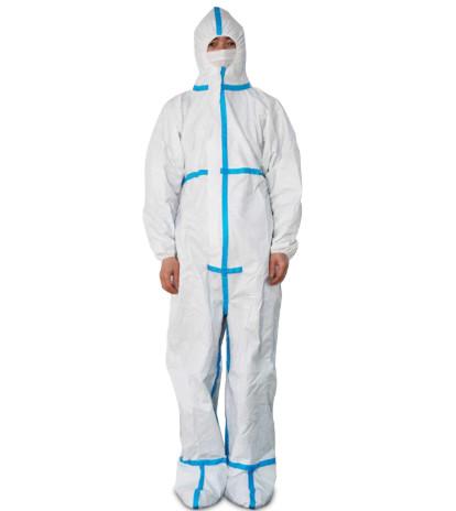 Buy cheap Flame Retardant Disposable Protective Coveralls With Elastic Wrist / Ankle / Waist from wholesalers
