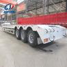 Buy cheap Korea Aotong 50t Gooseneck or Straight Flat Semi-Trailer with 250mm I Beam Side Beam from wholesalers
