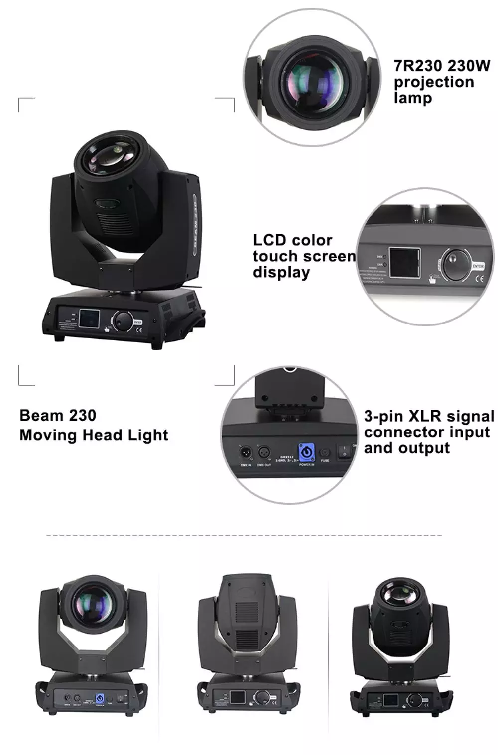 230W Luminous Flux Moving Head Stage Light Luces Dj Lights Moving Head Beam 6000K