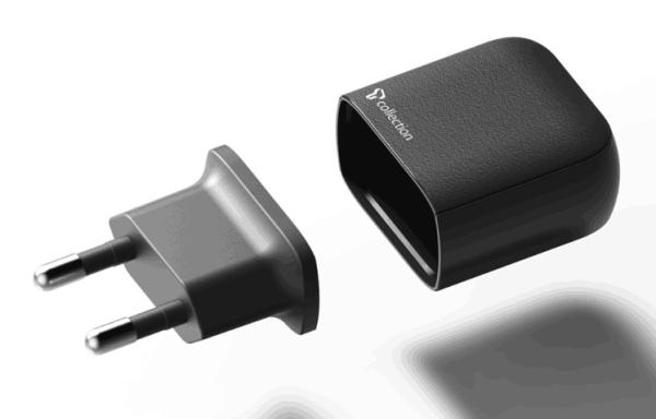 Black Fast Mobile Charger With Double USB Port 5V 1A / 2.1A / 2.4A For EU Korea