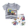 Buy cheap Summer Kids Pajama Set Plain Animal Short Sleeve Tee And Shorts from wholesalers