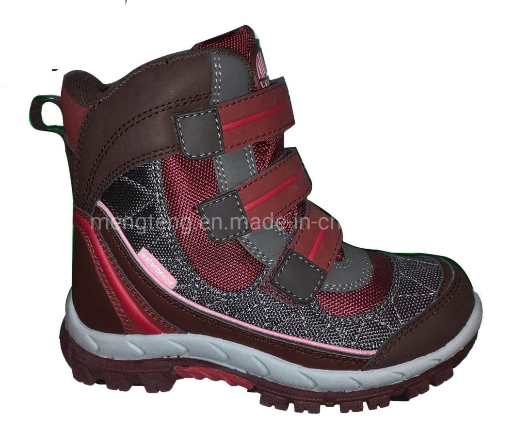 Kids Snow Boots Warm Winter Fur Boots PU Boots Big Velcro Non-Slip Boots Soft Boots Outdoor Boots Anti Slip Boots