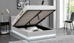 Home Furniture Full Queen Size Upholstered Platform Bed With LED Light