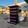 Buy cheap Factory Custom Size Color Q235 Steel black 90cm metal shelf racks para supermercados fashion store shelves from wholesalers