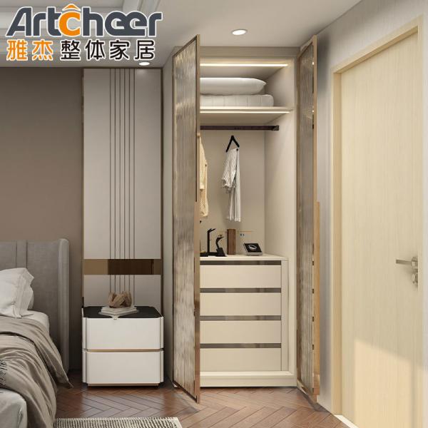 Buy cheap Modern Stylish Wooden Wall Walk in Wardrobe Storage Closet System for Bedroom Design from wholesalers