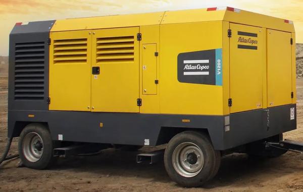 Buy cheap Professional Grade Portable Compressor V1200 With Rated Pressure 15-25 Bar Yellow Color from wholesalers
