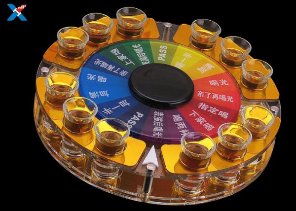 Buy cheap Chinese Style Acrylic Display Rack Game Rotating Acrylic Swallow Wine Bullet Cup Holder Rack Tray For Bar from wholesalers