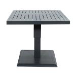 Adjustable Height Outdoor Dining Table with Armchair AJUNION Modern Aluminum