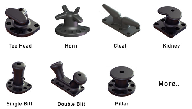 Cast Steel Mooring Dock Bollards PIANC ISO 13797:2020 Standard 50 Tons
