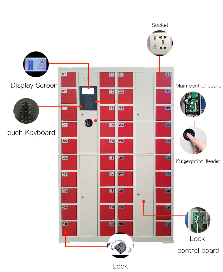 Fingerprint Food Storage Refridgerator Locker Intelligent Remote Control