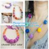 Buy cheap Handmade Nursing Necklace Crochet Beads Breastfeeding Crochet Flowers Natural Wood Accesso from wholesalers