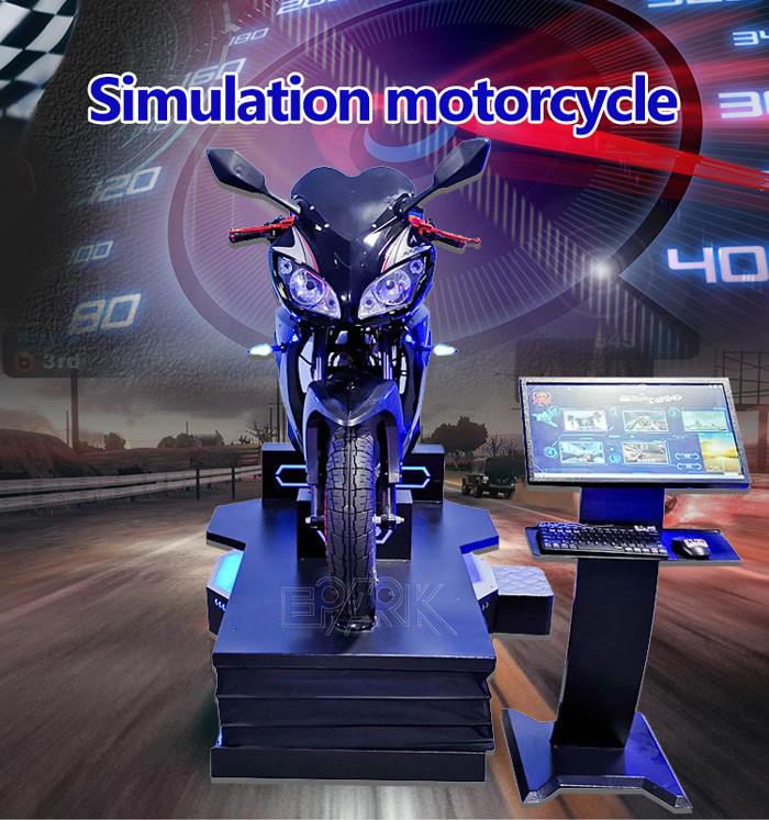 Theme Park VR Motorcycle Driving Simulator Electric Dynamic Platform