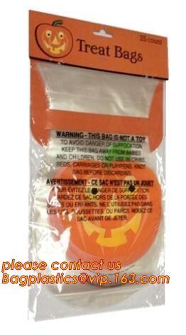 Halloween disposable tin tie paper bag/bread/popcorn/fries/chips/cookies/candies