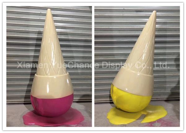 Buy cheap Eco Friendly Customized Inverted Fiberglass Ice Cream Cone With Melting Cream from wholesalers