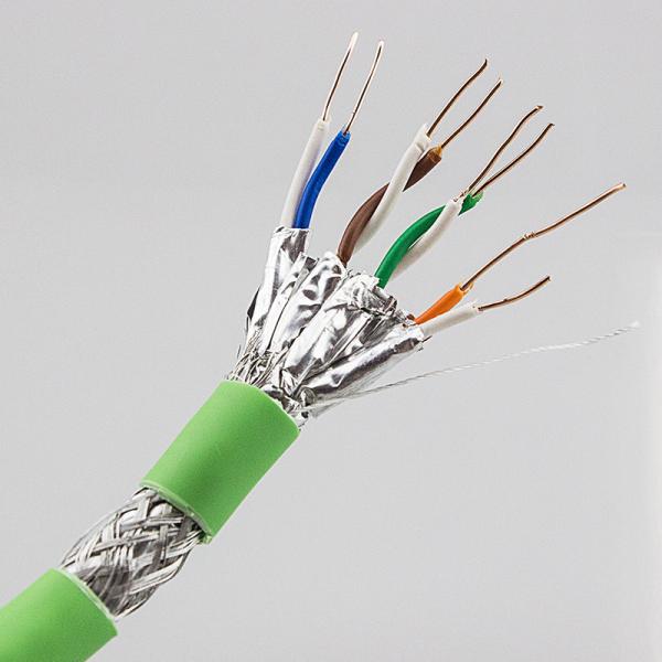 Buy cheap Ethernet SFTP 23AWG Cat6a Network Cable Al Foil Shielded Copper Braiding from wholesalers