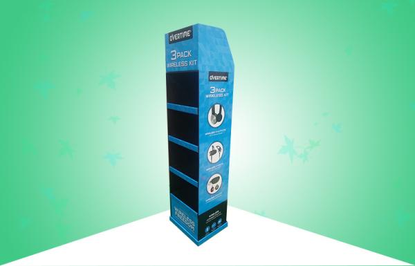 Buy cheap Strong Cardboard Pop Up Display Stands Custom 4 Shelf For Promoting Earphone from wholesalers