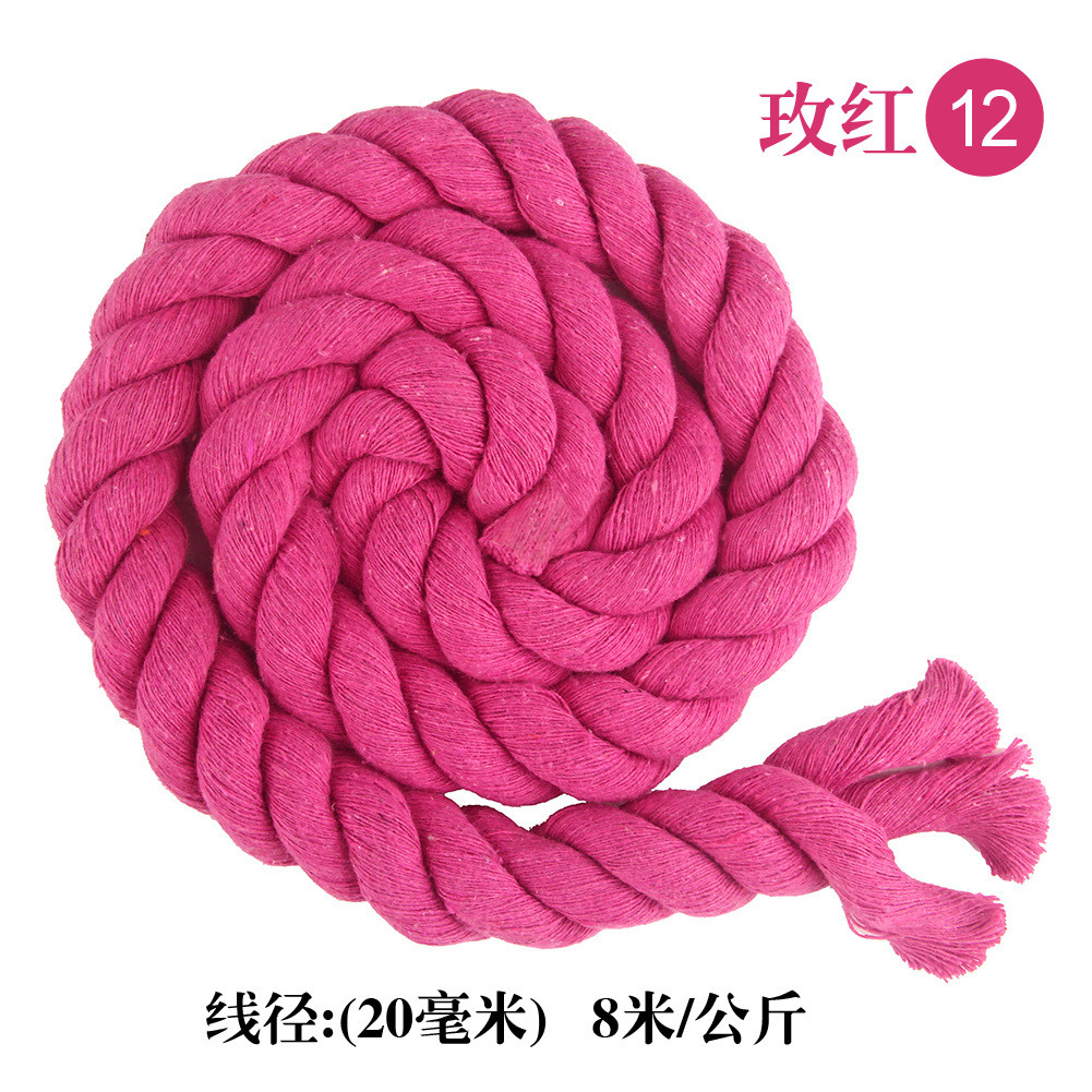 DIY Colored Cotton Macrame Cord 20mm Colored Cotton Rope For Crafts