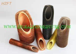 Low Thermal Resistance Copper Finned Tube Flexible For Automotive Engineering