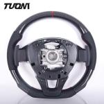 Red Stripe Carbon Steering Wheel Black Perforated Leather Honda Auto Parts