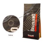 150g Brown Paper Coffee Bags Doypack Coffee Stand Up Pouch 130mm Width