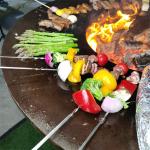 Diameter 1000mm Corten Steel BBQ 120KG Steel Charcoal Removable Ash Pan