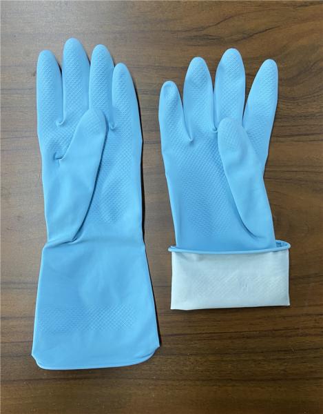 Buy cheap M 75g Spray Flocklined Kitchen Rubber Gloves For Cleaning Bathroom from wholesalers