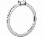 Fine Jewelry 925 Sterling Silver Ring with Green or White Stones and 18K Gold