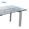 Buy cheap 900mm Width Extendable Glass Top Dining Table DT-31120 Resistant Scratches from wholesalers
