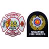 Buy cheap ODM Felt Fabric 100mm Fire Department Patches with Cut Border from wholesalers