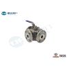 Buy cheap SS316 Full Port Industrial Ball Valve 4 Way 3 Seats Type With Flange Ends from wholesalers