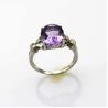Buy cheap 925 Silver Ring 9mmx11mm Oval Purple Cubic Zircon Gemstone Ring (R244) from wholesalers