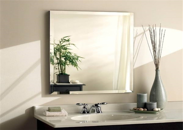 Single / Double Coated Aluminum Mirror Glass Water Resistant For Bedroom