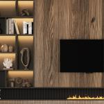 Luxury Tv Cabinet Wooden Tv Cabinet With Fireplace Wall Unit Tv Cabinet Modern