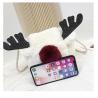 Buy cheap 2022 new Luxury Winter Fluffy Reindeer antler handbag cute Plush Christmas Shoulder bag small gift bag for kids from wholesalers