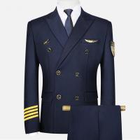 Buy cheap Dark Blue Navy Ceremonial Uniform 100% Polyester With Straight Legged Trousers product