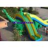 Buy cheap Outdoor Green / Yellow Dinosaur Inflatable PVC Tarpaulin Dry Slide Customized Multifun from wholesalers